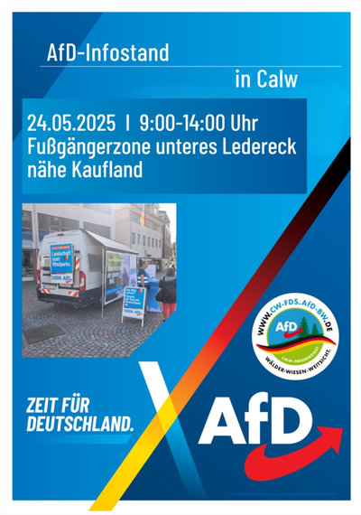 Event-Flyer Infostand Calw 24.05.2025